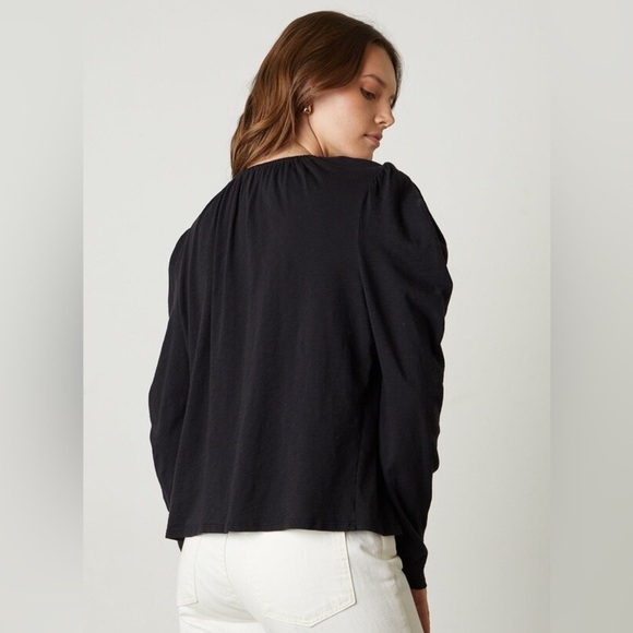 Velvet by Graham & Spencer Tracie Puff-Sleeve Cotton Slub Top - Picture 5 of 12
